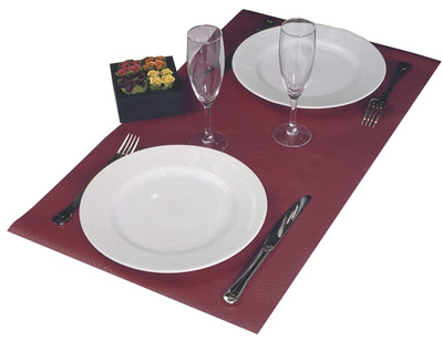 Nappe tete a tete bordeaux 40x60 par 500