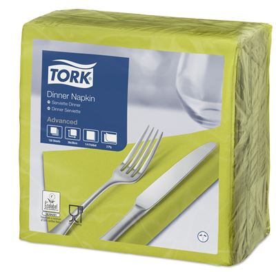 Serviette papier Tork 39x39 2 plis citron vert colis de 1800