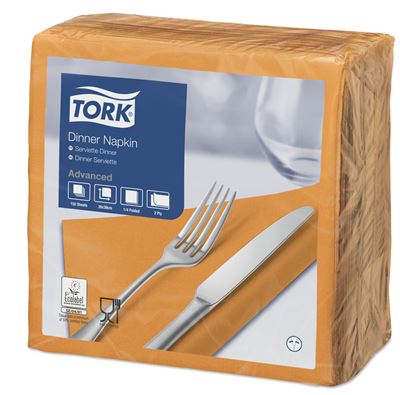 Serviette papier Tork 39x39 2 plis orange colis de 1800
