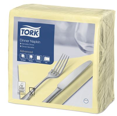 Serviette papier Tork 39x39 2 plis champagne colis de 1800