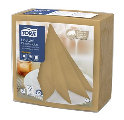 Serviette Tork Linstyle dinner bistre les 700