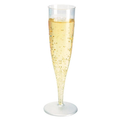Flutes a champagne jetables cristal injectes