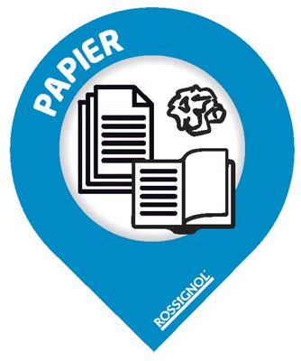 Tri selectif lot de 50 étiquettes déchets papier