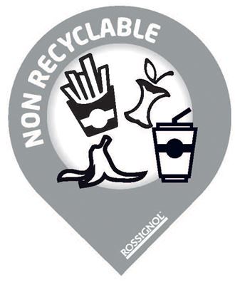 Tri selectif lot de 10 étiquettes déchets non recyclable
