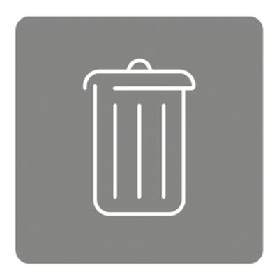 Aimant tri sélectif gris pour autres déchets 45x45 mm