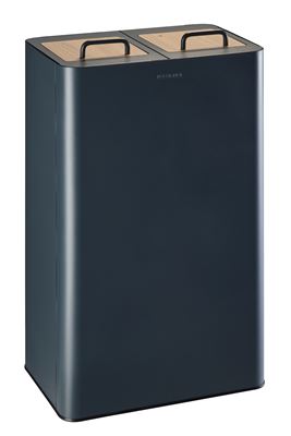Poubelle tri sélectif Venus signature anthracite 2x40L