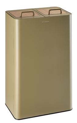 Poubelle tri sélectif Venus signature gris olive 2x40L