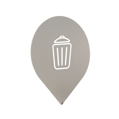 Plaque signalétique poubelle Trinox gris autres déchets