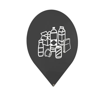 Plaque signalétique poubelle Trinox emballages