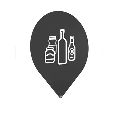 Plaque signalétique poubelle Trinox verre