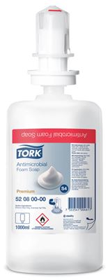 Savon mousse antimicrobien Tork S4 Premium 6 x 1 L