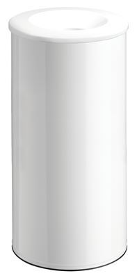 Poubelle anti-feu 50L blanc neo