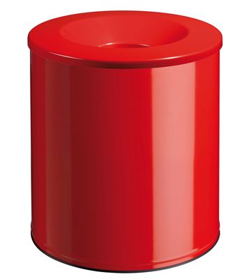 Poubelle anti-feu 15L rouge neo