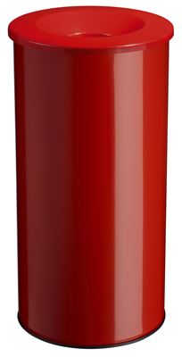 Poubelle anti-feu 50L rouge neo