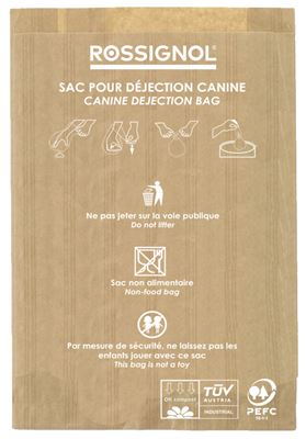 Sac déjection canine biodégradable et compostable Rossignol 1000 sacs