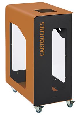 Poubelle de tri sélectif vigipirate à roulettes 90L cartouches cubatri