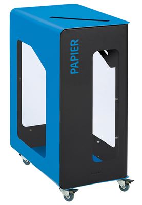 Poubelle de tri sélectif vigipirate à roulettes 90L papier cubatri
