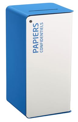 Poubelle de tri selectif 40L papier confidentiel