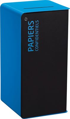 Poubelle de tri selectif 40L papier confidentiel Cubatri