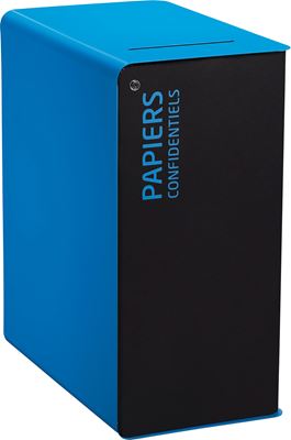 Poubelle de tri selectif 65L papier confidentiel cubatri