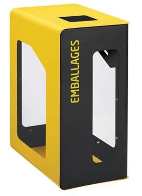 Poubelle de tri sélectif vigipirate 90L emballages cubatri