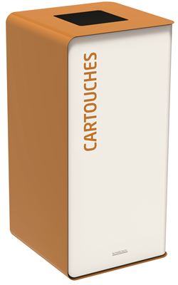 Poubelle de tri sélectif 75L cartouches Cubatri blanc