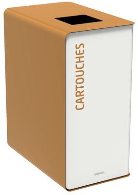 Poubelle de tri sélectif 90L cartouches cubatri blanc