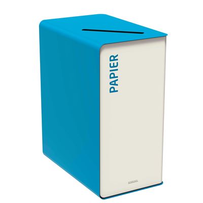 Poubelle de tri sélectif 90L papier cubatri blanc