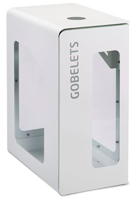 Poubelle de tri sélectif vigipirate 90L gobelets cubatri blanc