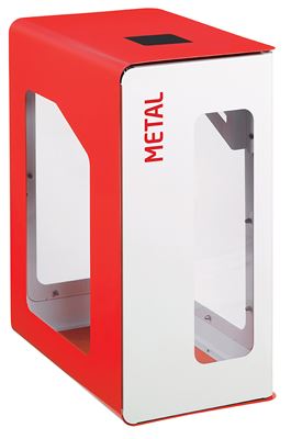 Poubelle de tri sélectif vigipirate 90L métal cubatri blanc
