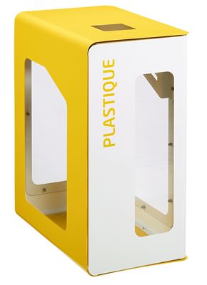 Poubelle de tri sélectif vigipirate 90L plastique cubatri blanc