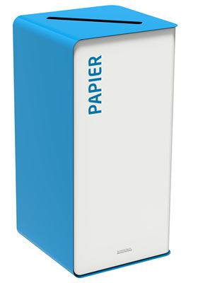 Poubelle de tri selectif 40L papier blanc