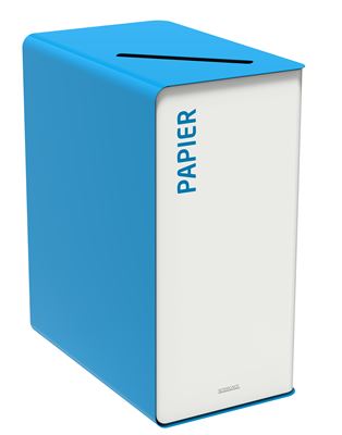 Poubelle de tri selectif 65L papier blanc 