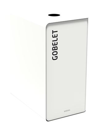 Poubelle de tri selectif 65L gobelet blanc 