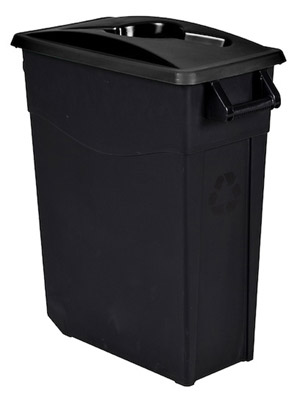 Poubelle de tri selectif 65L noir