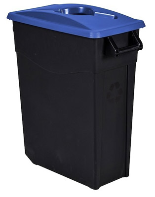 Poubelle de tri selectif 65L bleu