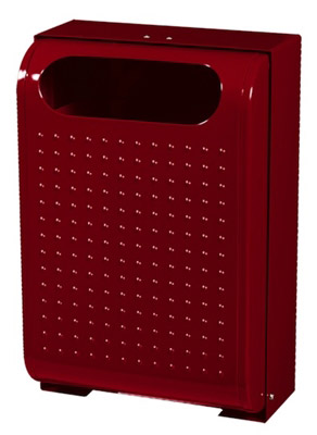 Poubelle murale exterieure Rossignol 30 L rouge