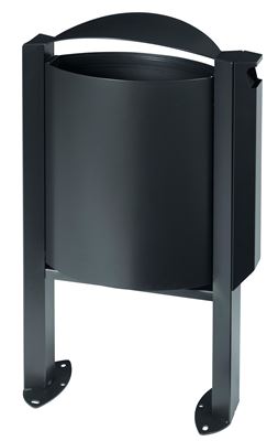 Poubelle cendrier pied exterieure 40 L Rossignol anthracite mat