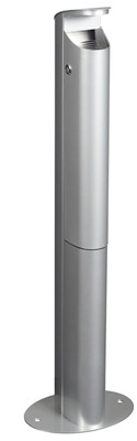 Cendrier exterieur sur pied Rossignol 2,5L gris metal