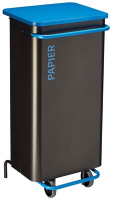 Poubelle de tri mobile papier 110L