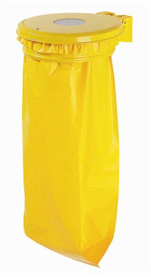 Support sac poubelle tri sélectif Rossignol jaune trappe