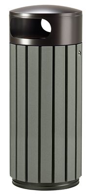 Poubelle exterieur recyclee 60 L Rossignol gris