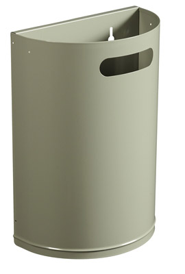 Poubelle murale decrochable Rossignol 20L gris ciment