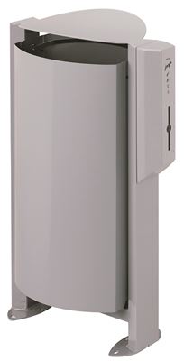 Poubelle borne canine Rossignol 100L gris alu
