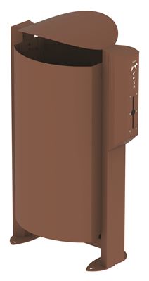 Poubelle borne canine Rossignol 100L corten