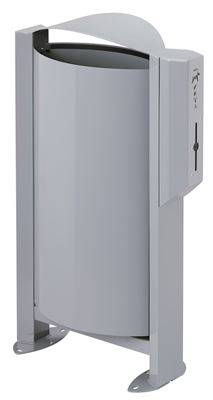 Poubelle borne canine Rossignol 60L gris alu