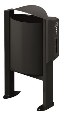 Poubelle borne canine Rossignol 40L grise manganèse