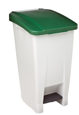 Poubelle de cuisine Rossignol 60 litres Haccp couvercle vert