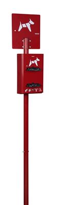 Borne de proprete canine Rossignol rouge
