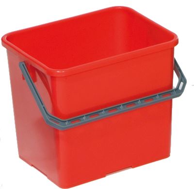 Seau chariot menage 6 litres rouge